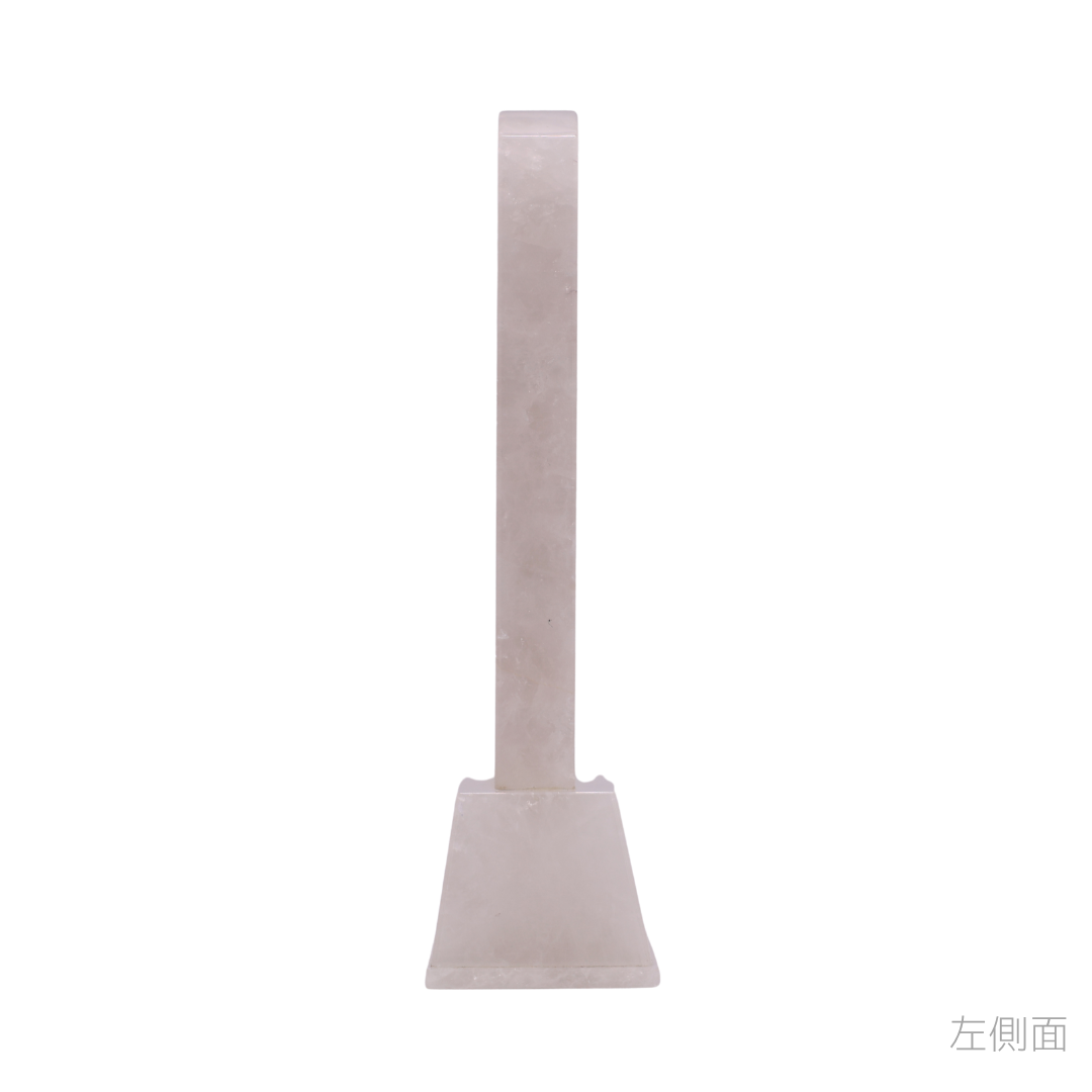 天然石位牌 -kiseki- 本水晶(No.0200) 文字彫り【お位牌専用】: 文字彫りなし　本体価格のみ
