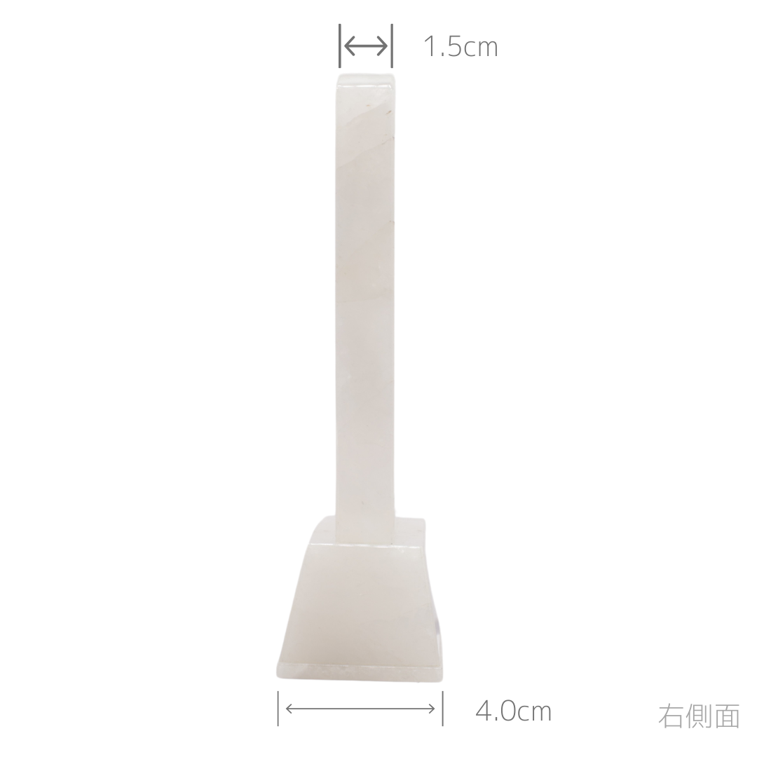 天然石位牌 -kiseki- 本水晶(No.0239) 文字彫り【お位牌専用】: 文字彫りなし　本体価格のみ
