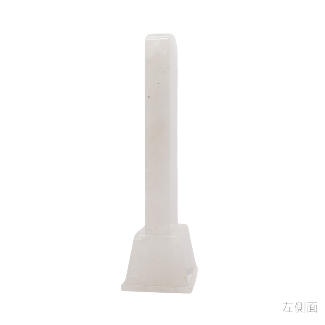 天然石位牌 -kiseki- 本水晶(No.0250) 文字彫り【お位牌専用】: 文字彫りなし　本体価格のみ