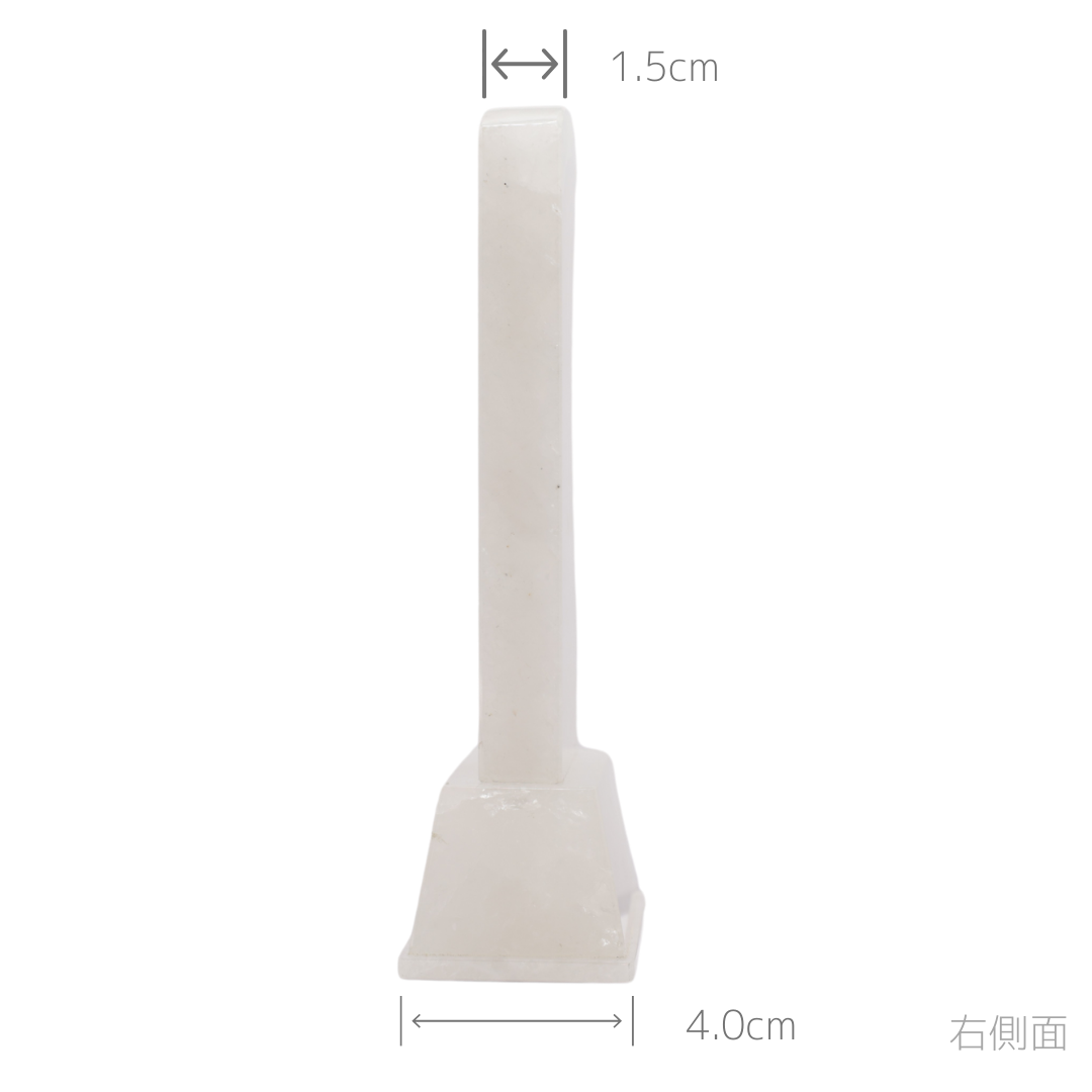 天然石位牌 -kiseki- 本水晶(No.0250) 文字彫り【お位牌専用】: 文字彫りなし　本体価格のみ