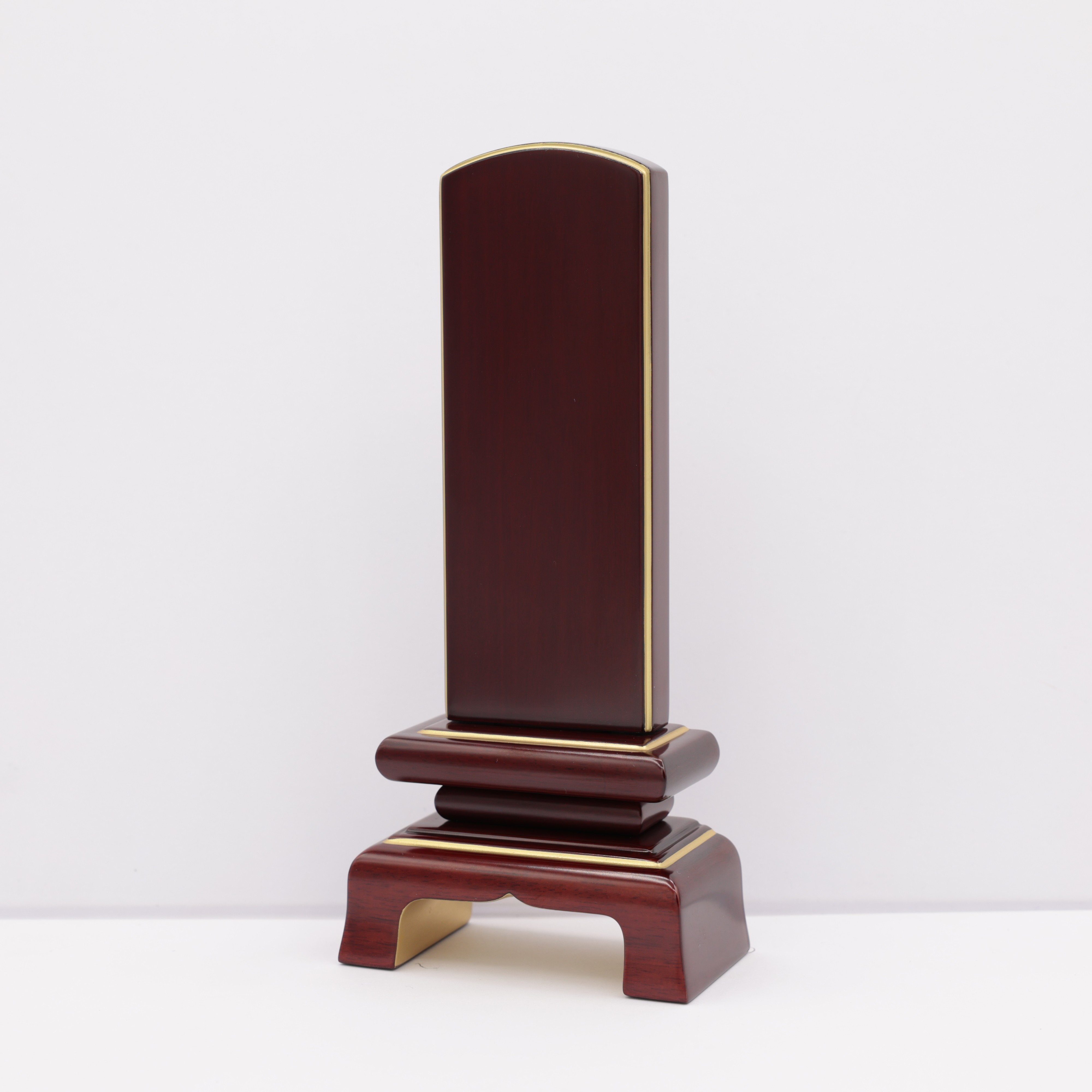 唐木位牌 -雪月花- 花れんげ 紫檀 五分消し 4.0寸