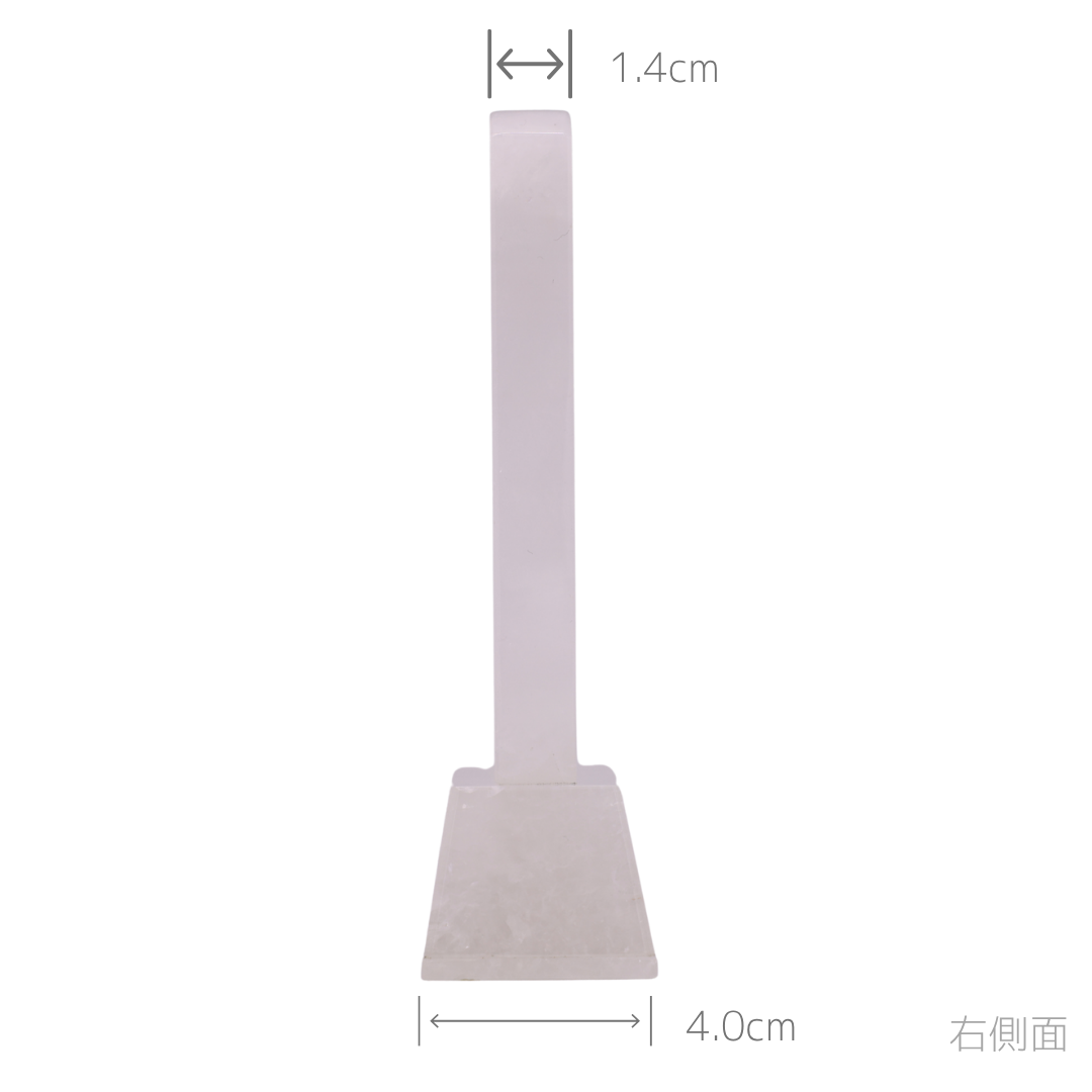天然石位牌 -kiseki- 本水晶(No.0207) 文字彫り【お位牌専用】: 文字彫りなし　本体価格のみ