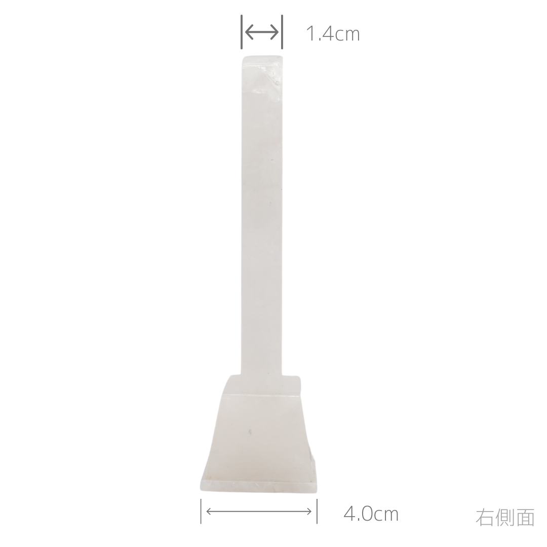 天然石位牌 -kiseki- 本水晶(No.0248) 文字彫り【お位牌専用】: 文字彫りなし　本体価格のみ