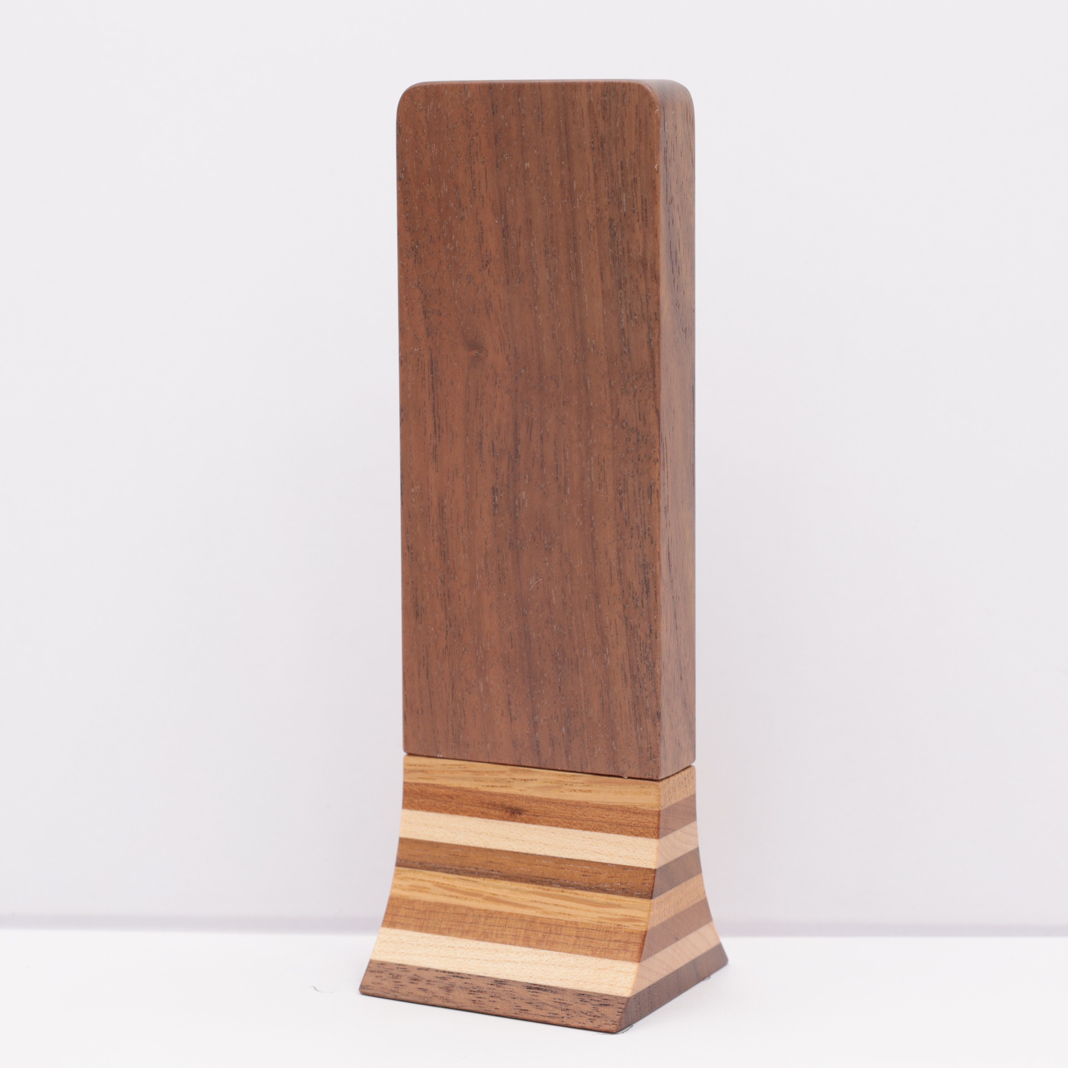 モダン位牌 -T's- 新型タワー ウォールナット 4色寄木 4.0寸