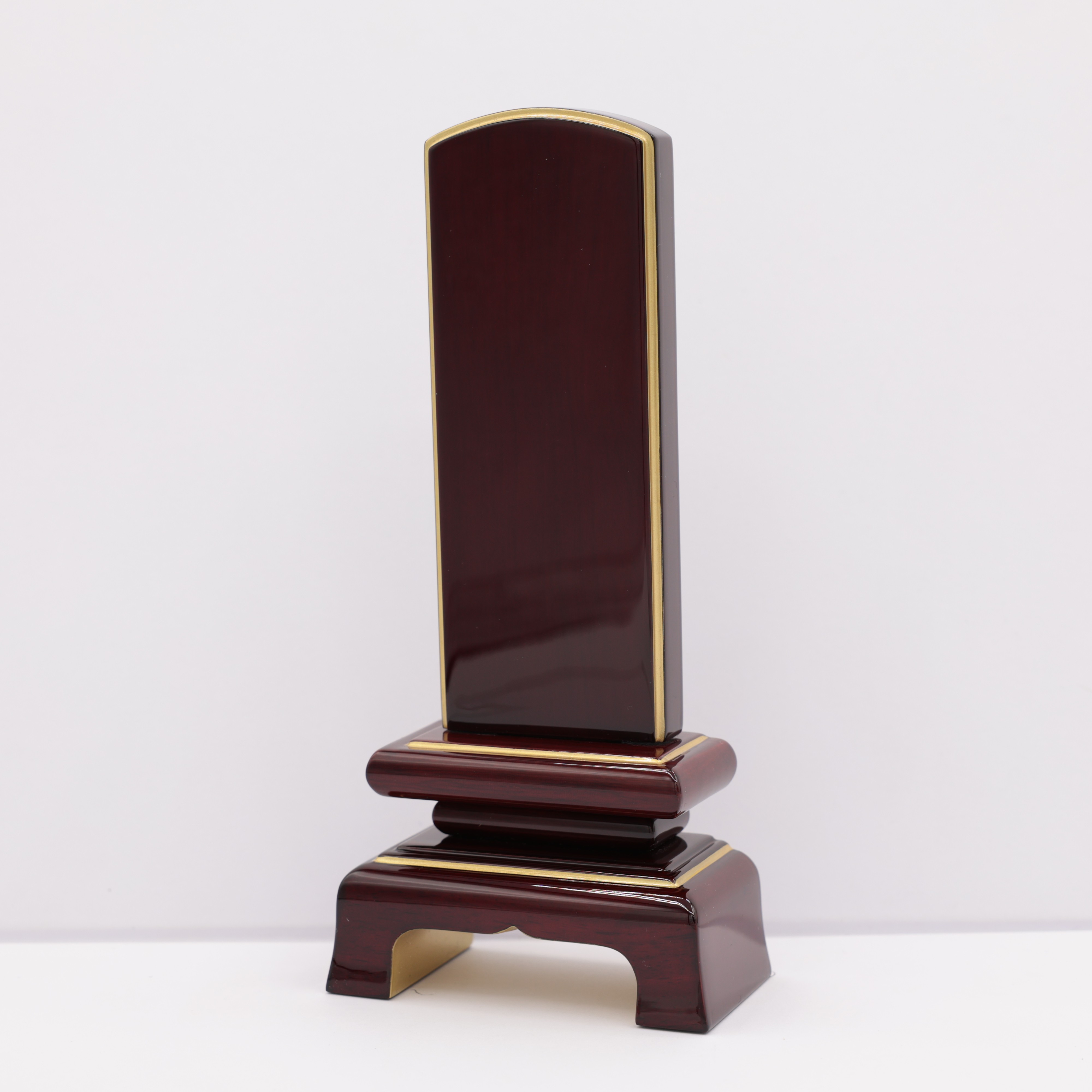 唐木位牌 -雪月花- 花れんげ 紫檀 鏡面コーティング 4.0寸