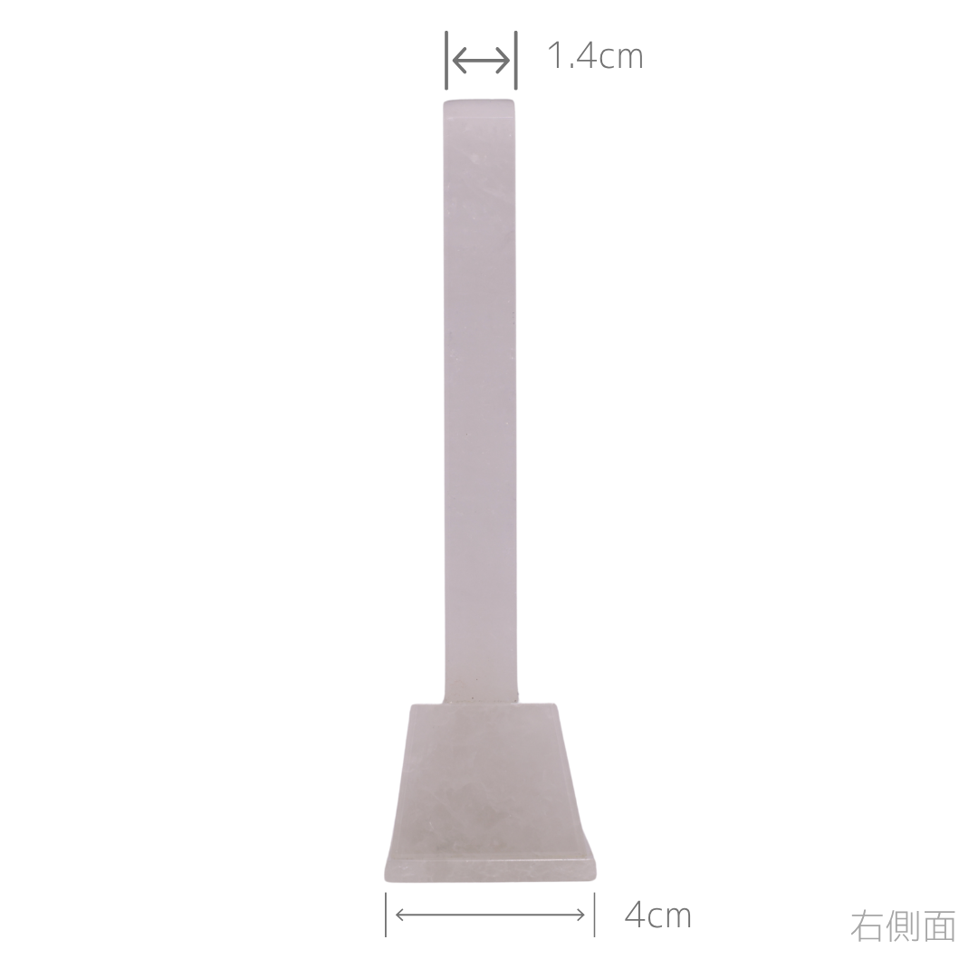 天然石位牌 -kiseki- 本水晶(No.0193) 文字彫り【お位牌専用】: 文字彫りなし　本体価格のみ