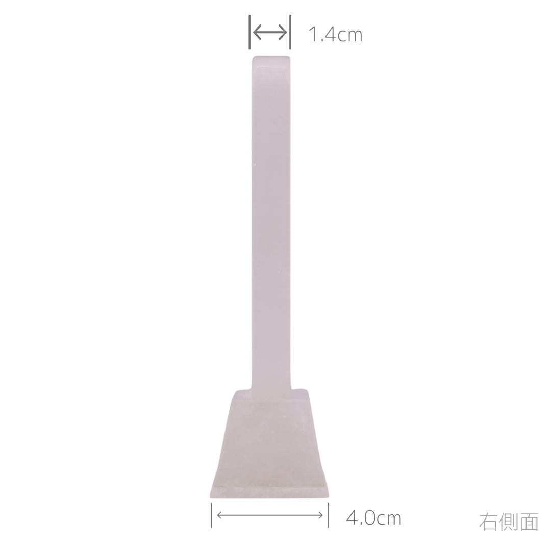 天然石位牌 -kiseki- 本水晶(No.0204) 文字彫り【お位牌専用】: 文字彫りなし　本体価格のみ