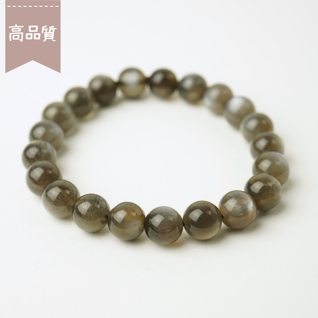 SOLD OUT【99日目】ブレスレット -ブラックサンムーンストーン【インド産】- (No.075)