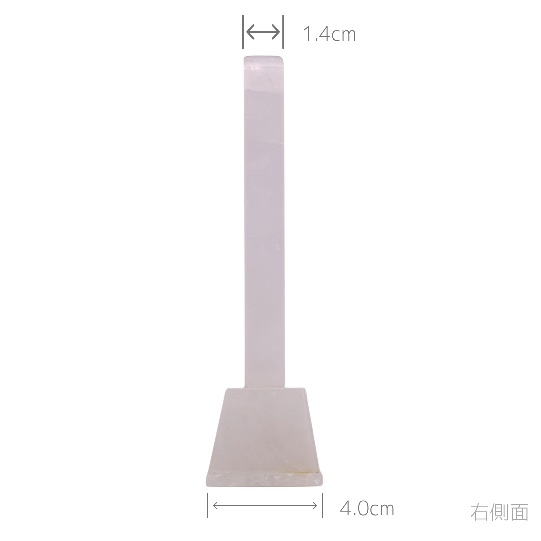 天然石位牌 -kiseki- 本水晶(No.0202) 文字彫り【お位牌専用】: 文字彫りなし　本体価格のみ