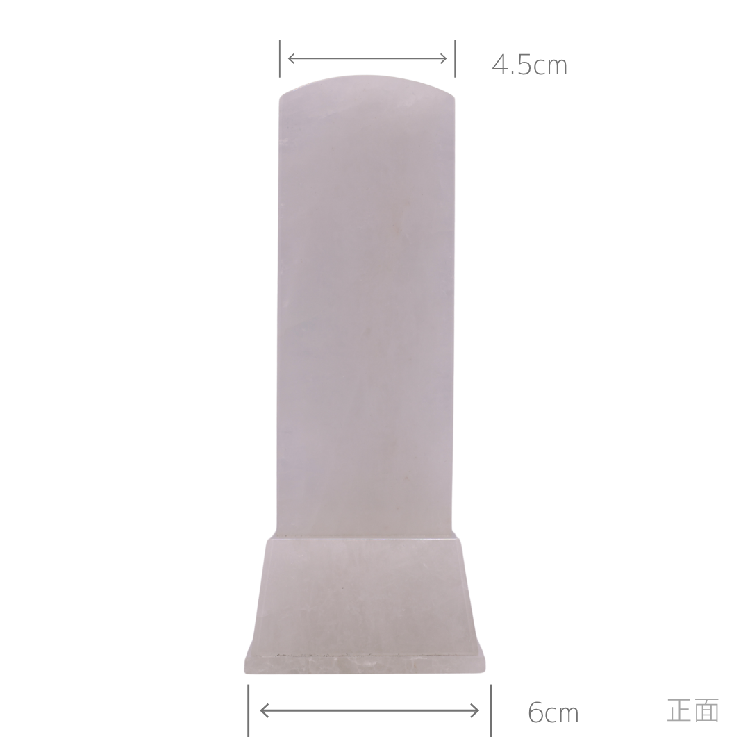 天然石位牌 -kiseki- 本水晶(No.0193) 文字彫り【お位牌専用】: 文字彫りなし　本体価格のみ