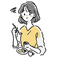 少食だけど栄養バランスはしっかり摂りたい女性のイラスト
