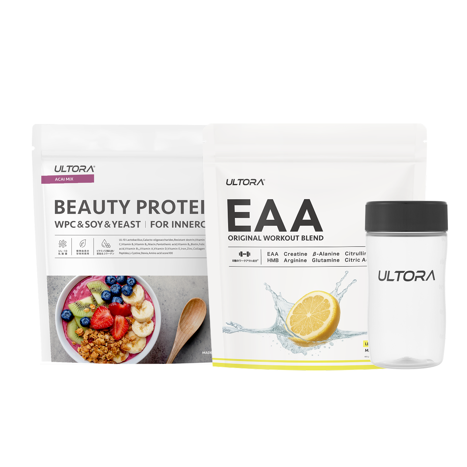 【母の日】ビューティー アサイーミックス風味+ EAA レモンウォーター風味+ シェイカー