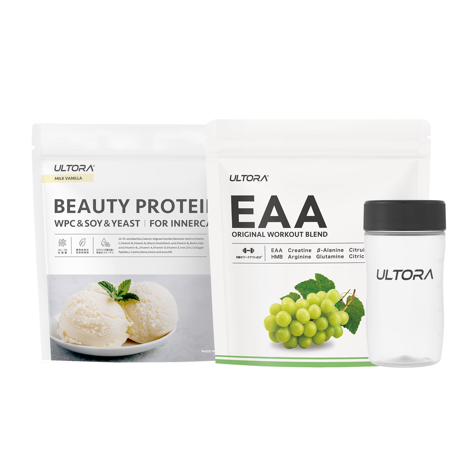 【母の日】ビューティー ミルクバニラ風味+ EAA シャインマスカット風味+ シェイカー