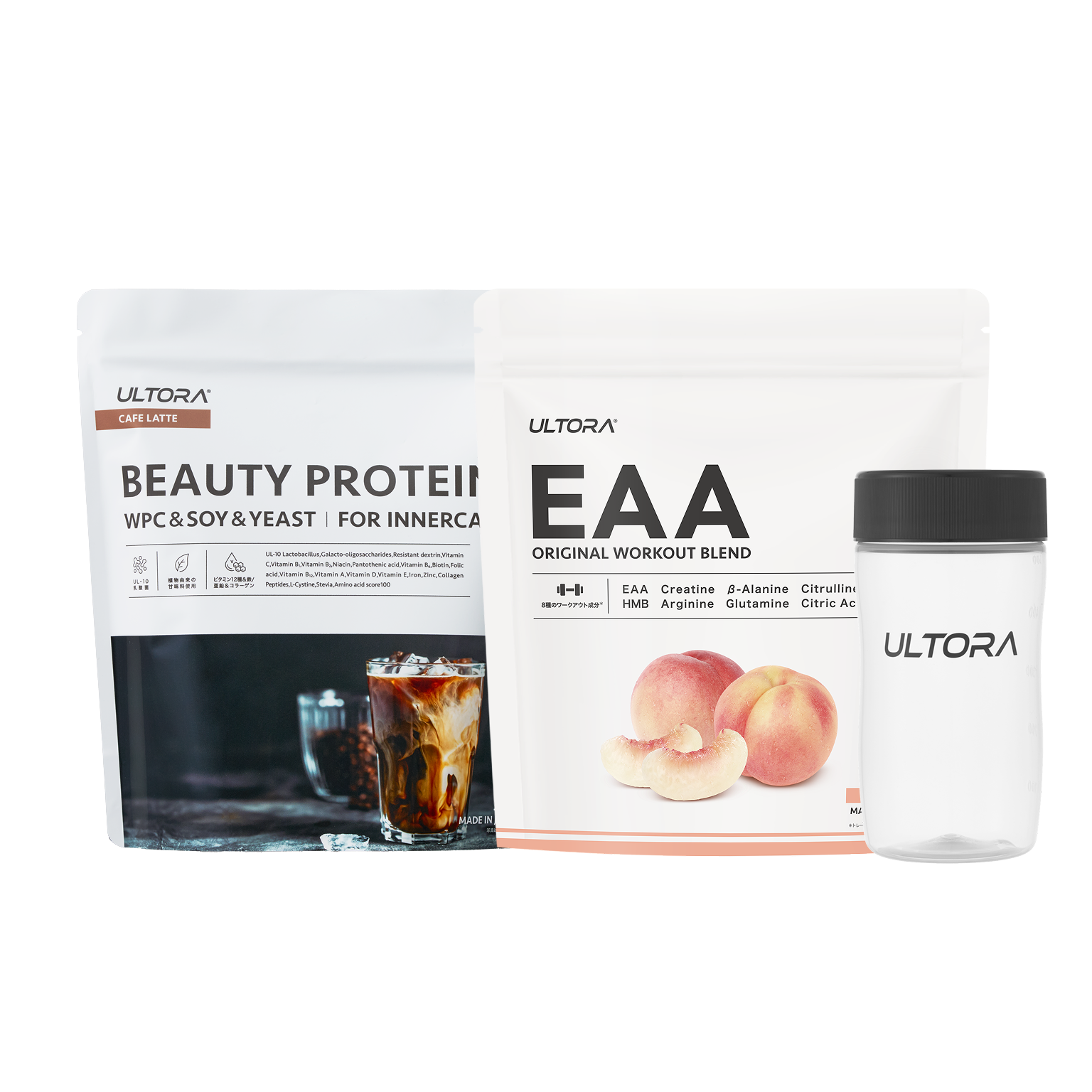 LP【母の日】ビューティー カフェラテ風味+ EAA ピーチ風味+ シェイカー  