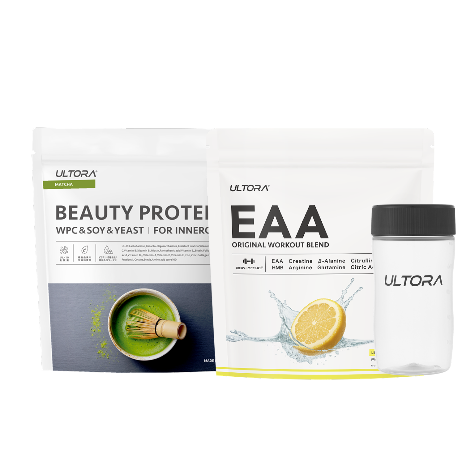 LP【母の日】ビューティー 抹茶風味+ EAA レモンウォーター風味+ シェイカー 