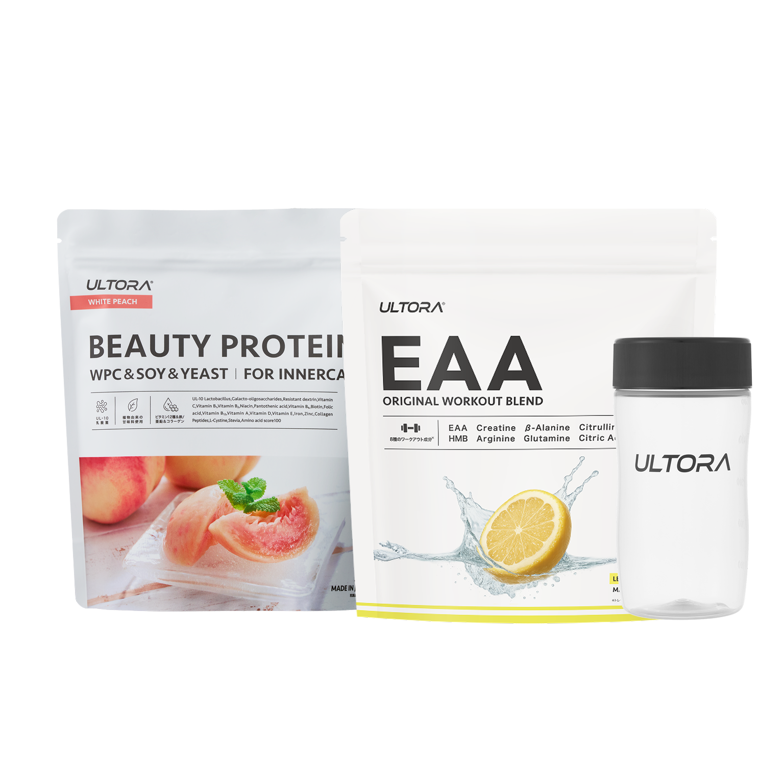 LP【母の日】ビューティー 白桃風味+ EAA レモンウォーター風味+ シェイカー 