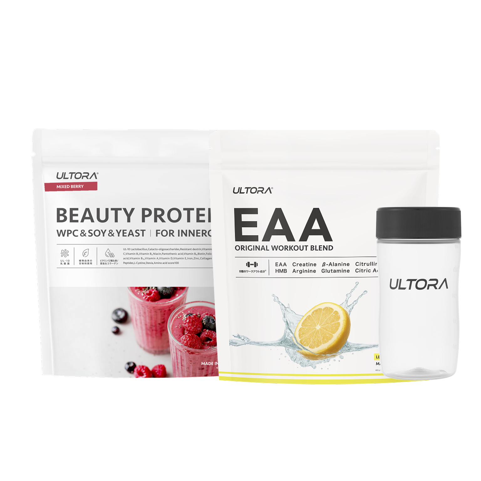 【母の日】ビューティー ミックスベリー風味+ EAA レモンウォーター風味+ シェイカー