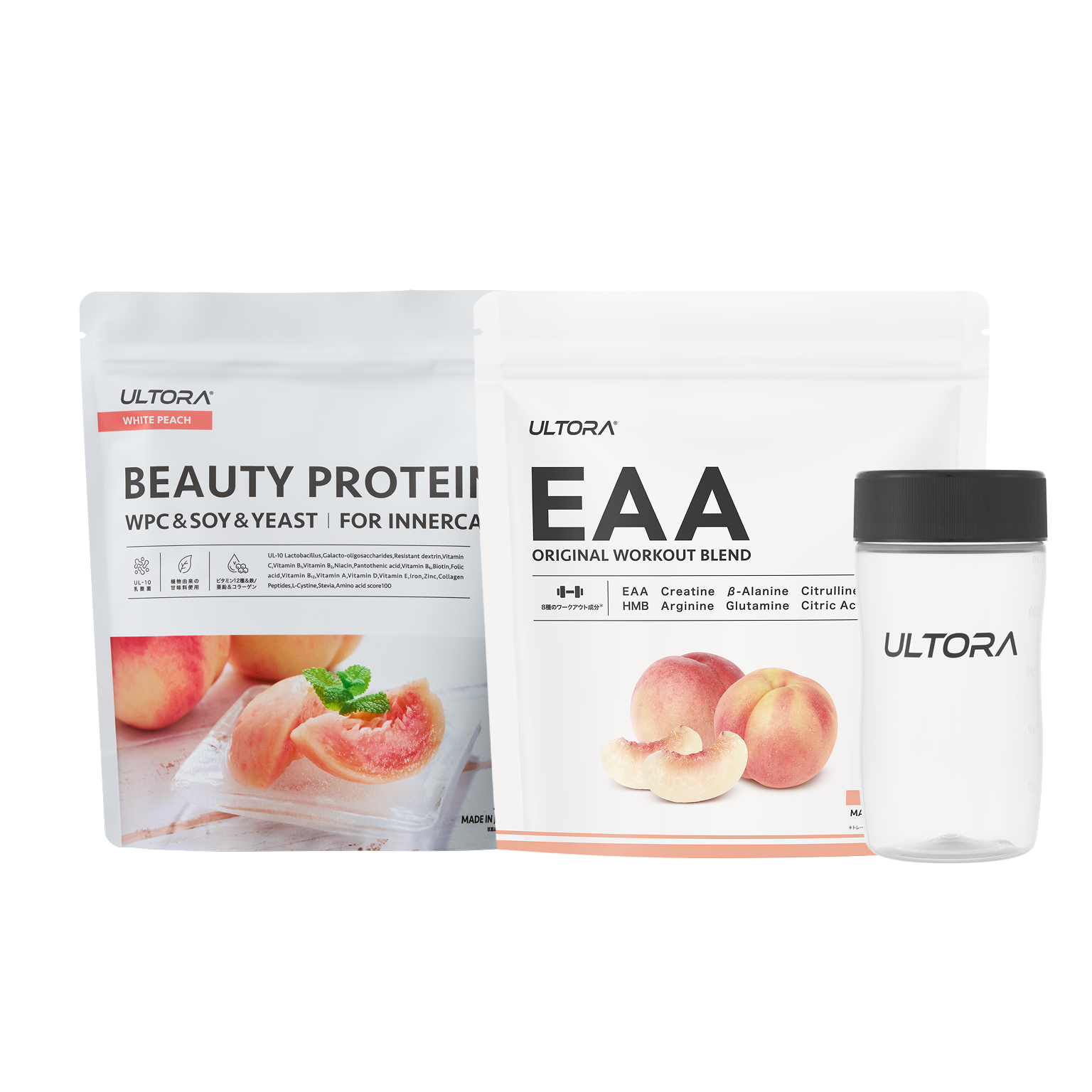 【母の日】ビューティー 白桃風味+ EAA ピーチ風味+ シェイカー