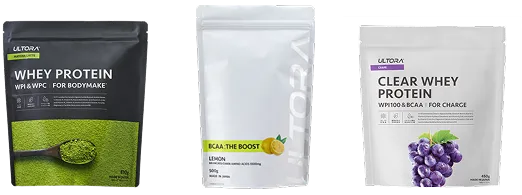 WHEY PROTEIN, BCAA, CLEAR WHEY PROTEINのセット