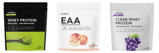 WHEY PROTEIN, BCAA, CLEAR WHEY PROTEINのセット