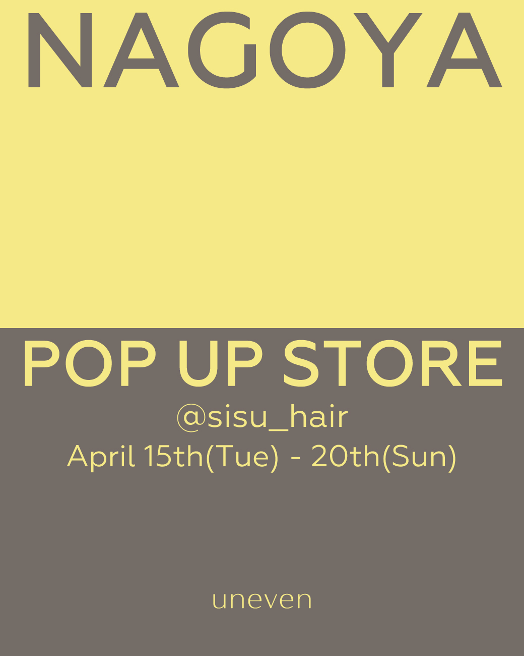 sisu×uneven POPUP STORE開催のお知らせ
