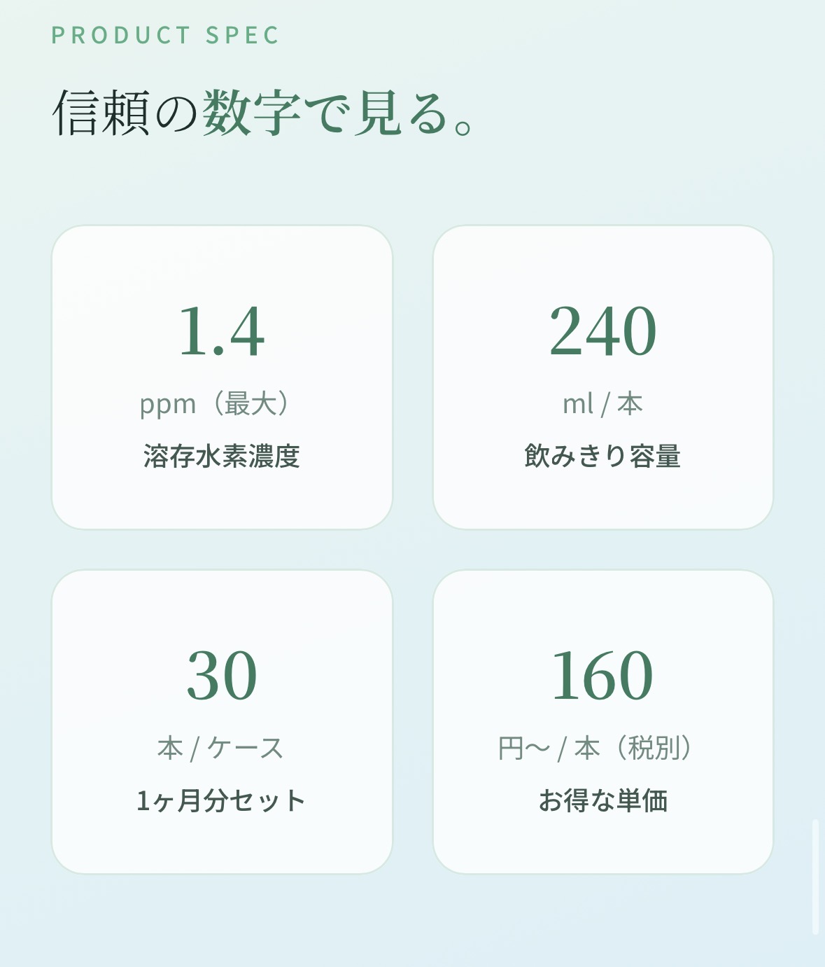 還元水素水 ボトル缶 240ml 30本1ケース