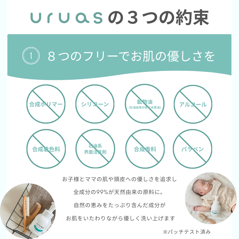 uruas all in one soap【泡タイプの全身用シャンプー】