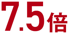 7.5倍