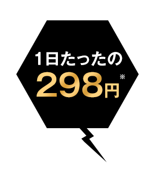 1日たったの298円