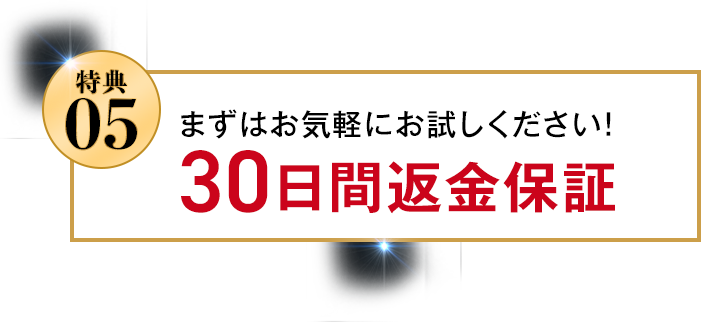 30日間返金保証