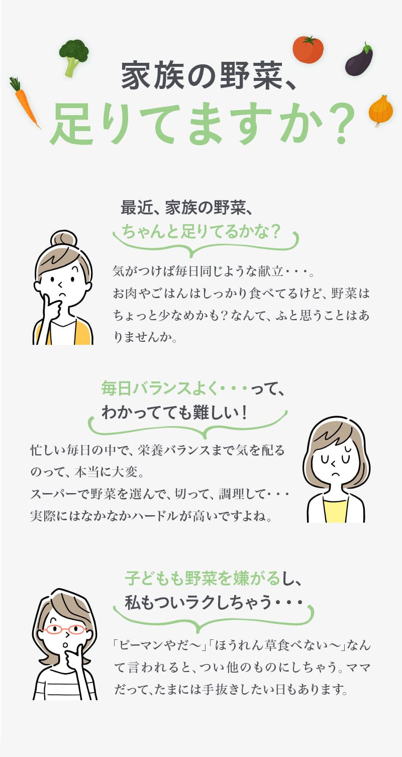 家族の野菜、足りてますか？