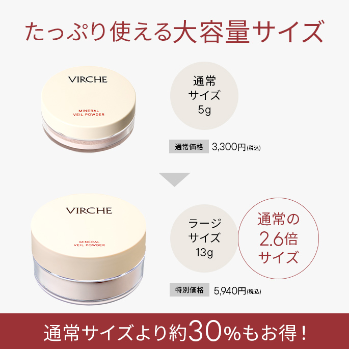【数量限定】ミネラルベールパウダーラージサイズ13g