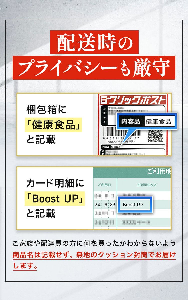 配送時のプライベートも徹底