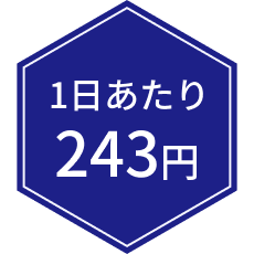 1日あたり243円