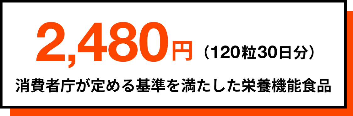 2,480円（120粒30日分）