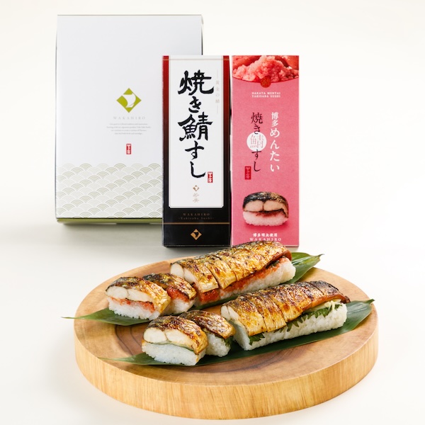 焼き鯖すし2種食べ比べ【めんたい】セット〈焼き鯖すし・めんたい焼き鯖すし〉 ラッピング: 不要
