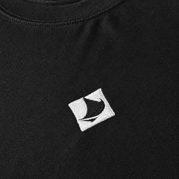 若廣 ロゴ刺繍Tシャツ〈BLACK〉 サイズ: M