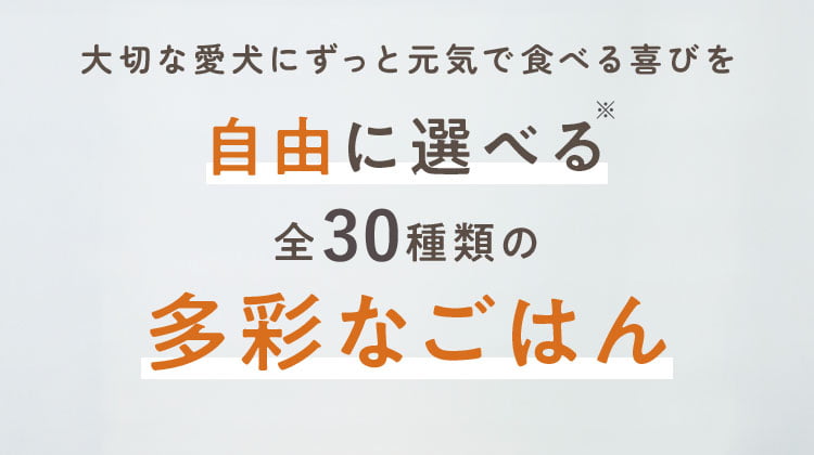 大切な愛犬にずっと元気で食べる喜びを自由に選べる