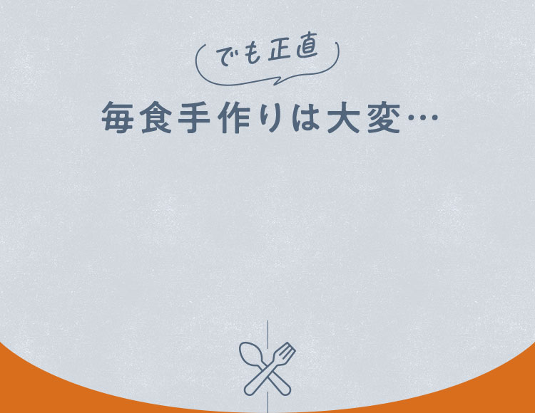 毎食手作りは大変…