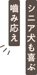 シニア犬も喜ぶ嚙み応え