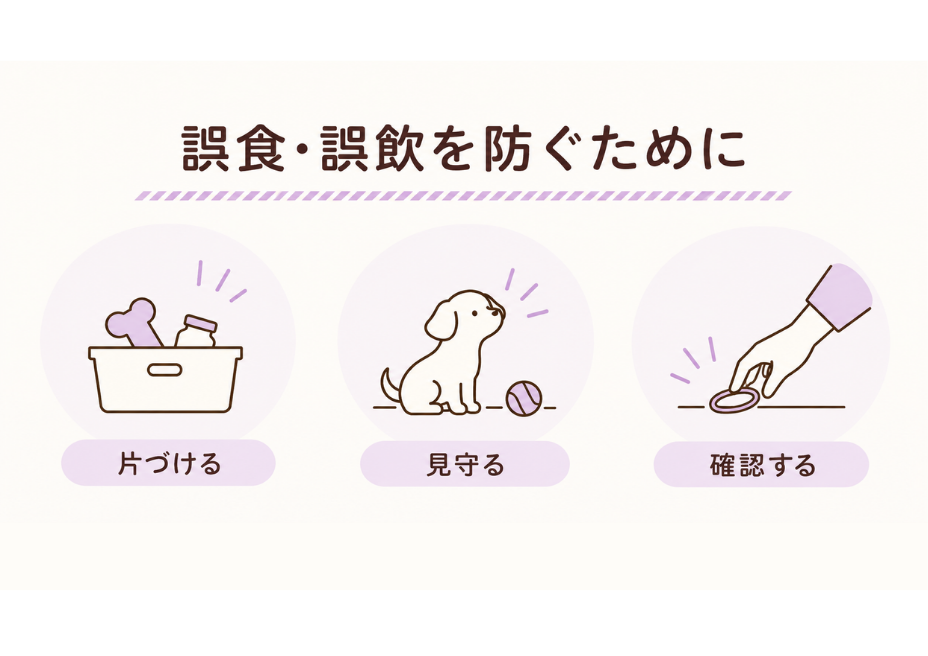 誤食・誤飲を防ぐために 片づける・見守る・確認する
