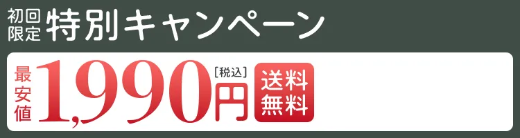 初回限定特別キャンペーン最安値1,990円[税込]送料無料