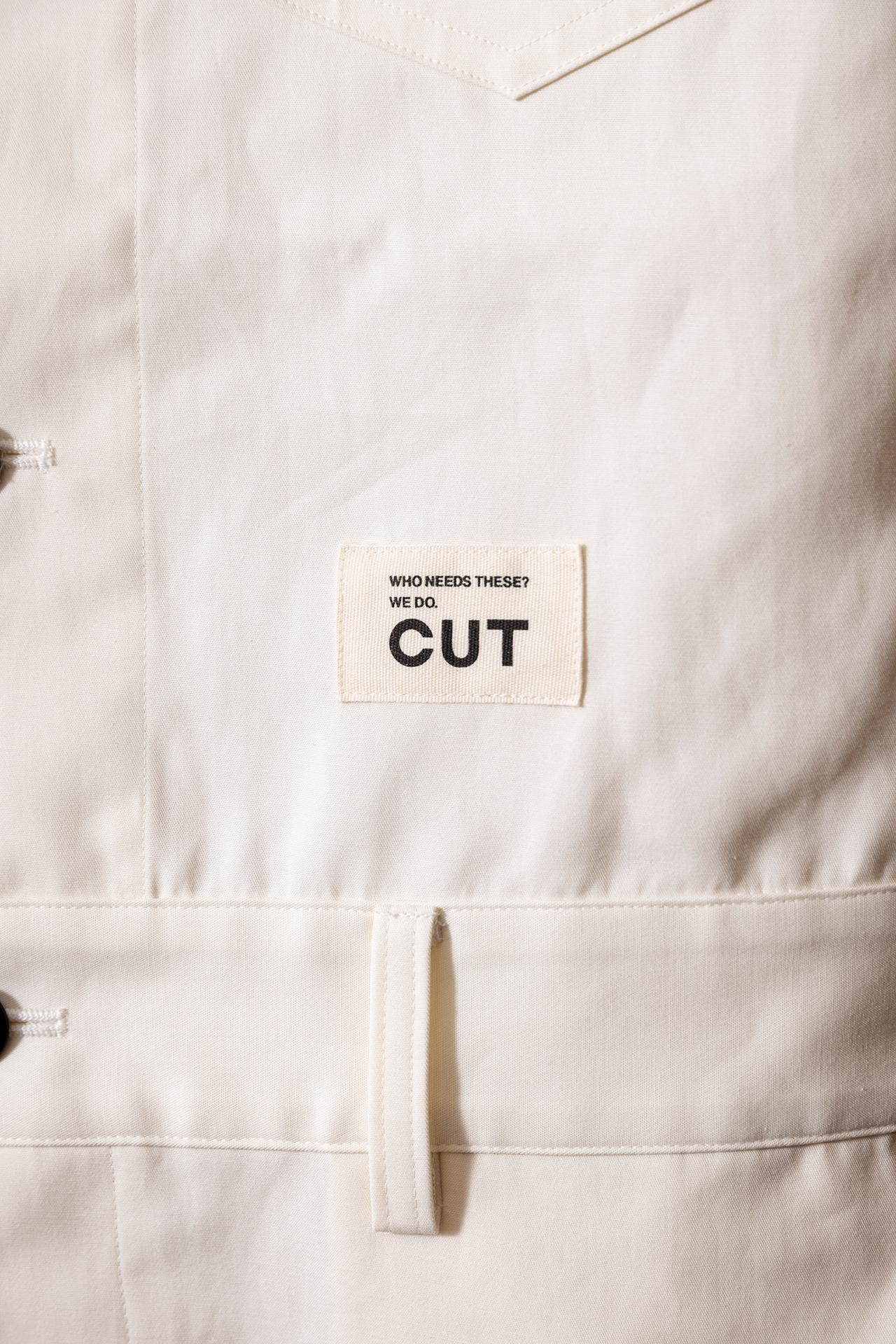 CUT JUMPSUIT COTTON DOUBLE CLOTH / IVORY SIZE: XS