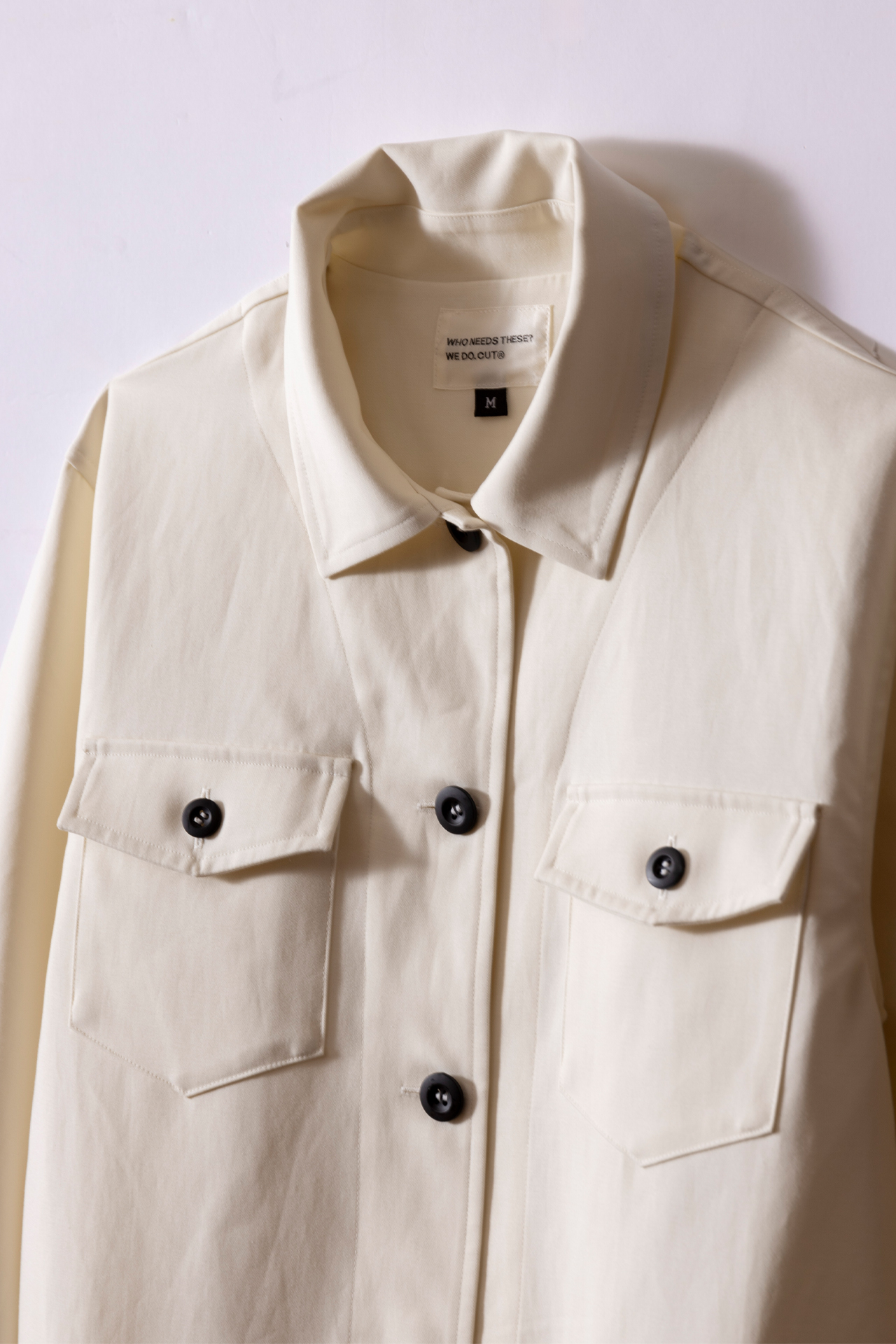 CUT JUMPSUITDRESS COTTON DOUBLE CLOTH / IVORY SIZE: S