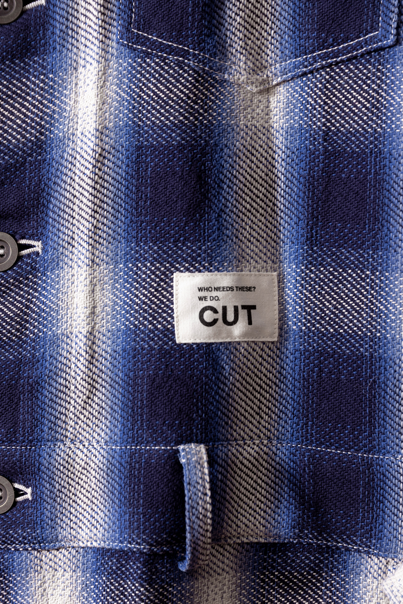 CUT JUMPSUIT PLAID PATTERN / NAVY SIZE: XS