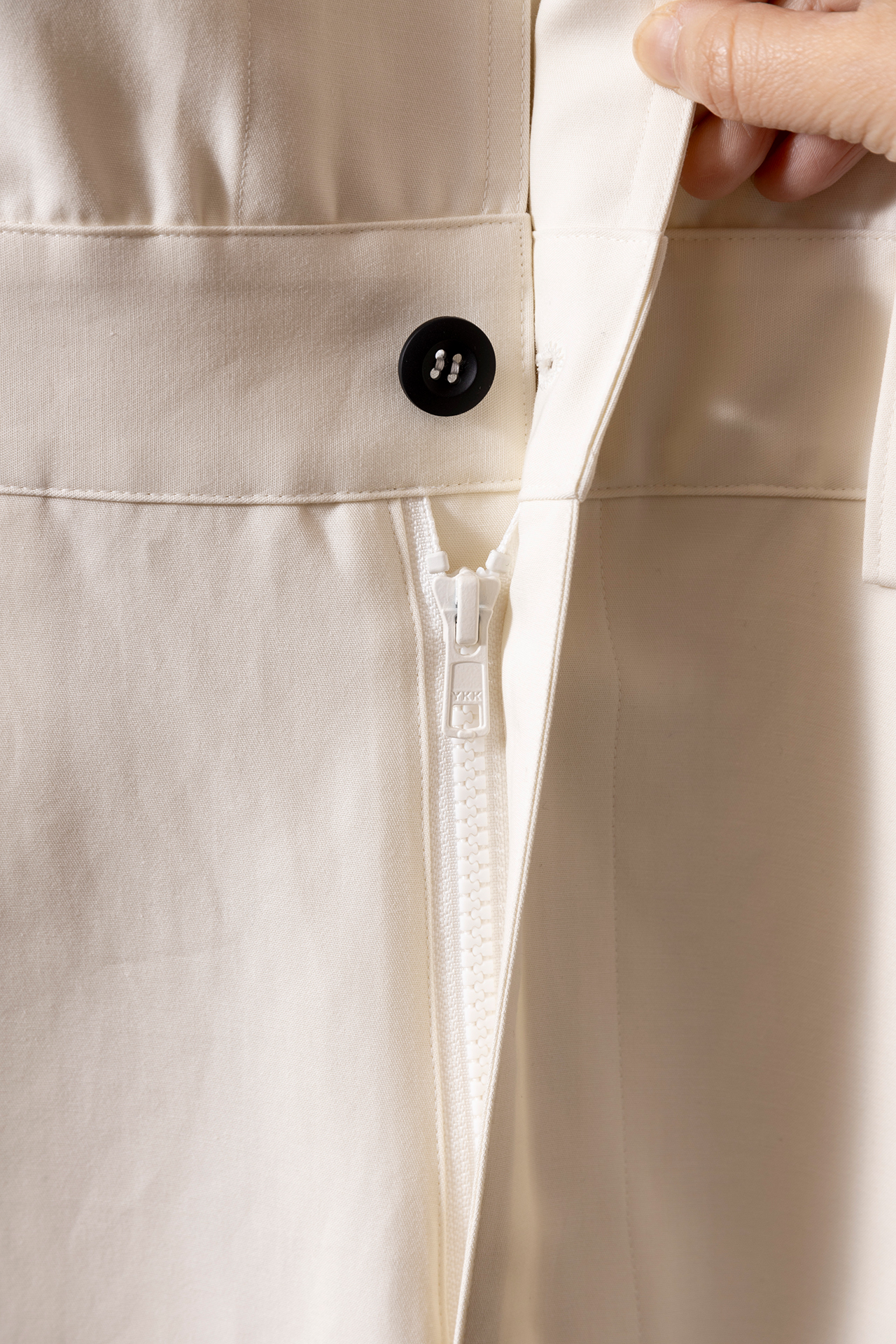CUT JUMPSUIT COTTON DOUBLE CLOTH / IVORY SIZE: XS