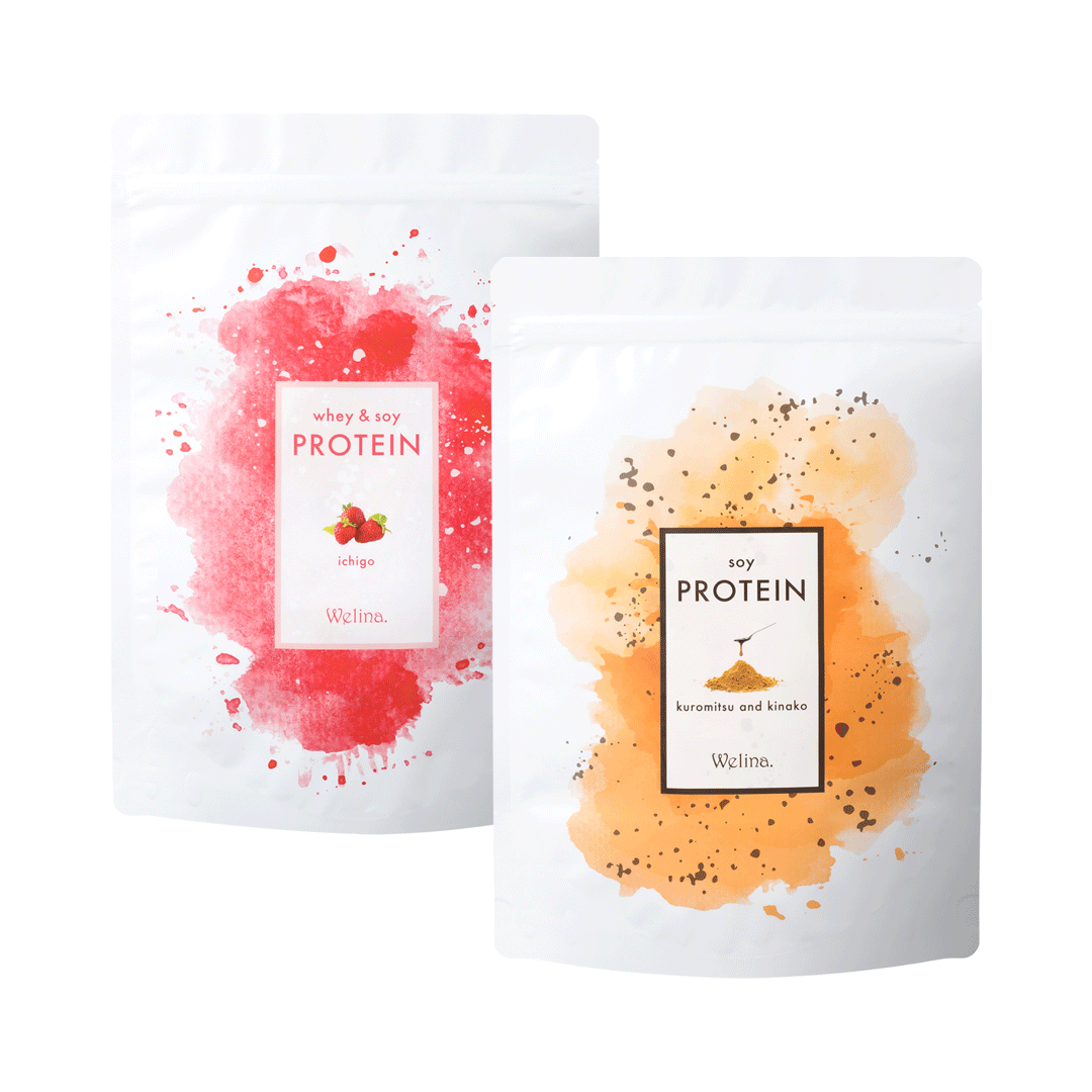 ［定期商品］Welina.プロテイン フレーバー1: 黒蜜きなこ味, フレーバー2: 黒蜜きなこ味