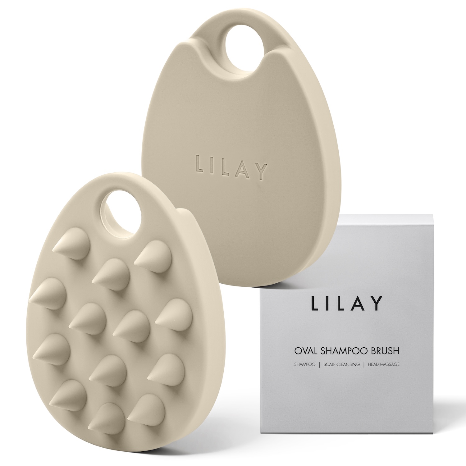 LILAY オーバルシャンプーブラシ