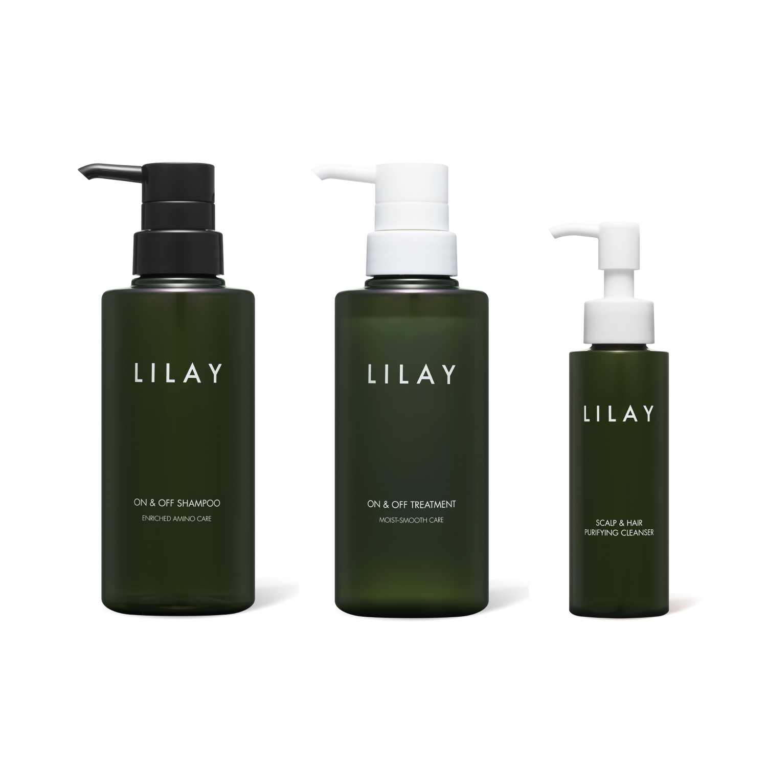 LILAY オンアンドオフ シャンプー&トリートメント&クレンザー セット