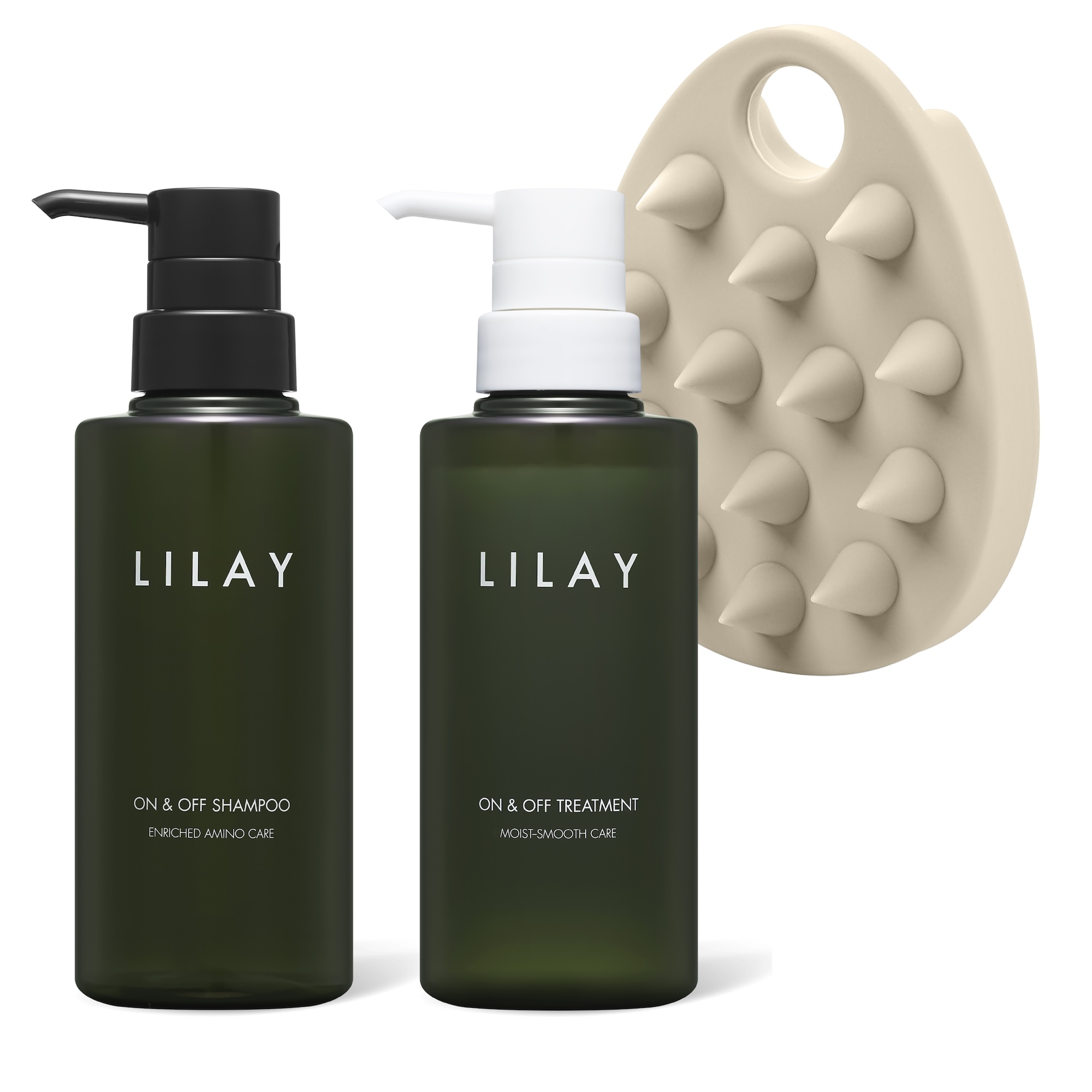 LILAY オンアンドオフ シャンプー&トリートメント&ブラシ セット